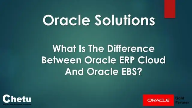 Koja je razlika između Oracle ERP-a i Oracle EBS-a?