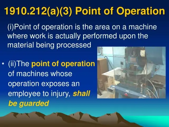 ¿Cuál es la definición de punto de operación?