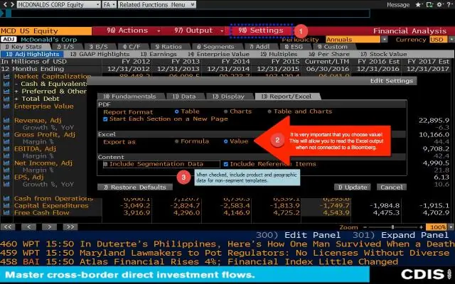 Hoe onttrek ek data uit Bloomberg?